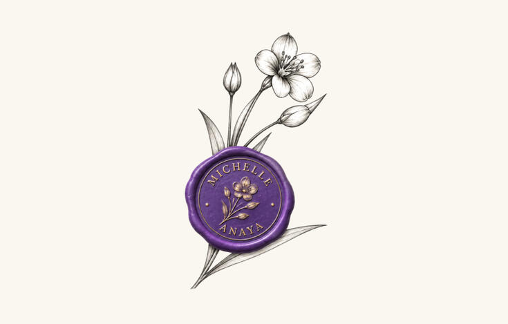 Michelle Anaya botanical logo.